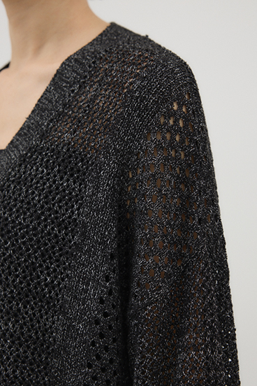 【crie conforto】プレッツェルパターンメッシュカーディガン 詳細画像