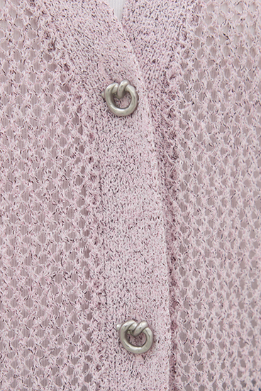 【crie conforto】プレッツェルパターンメッシュカーディガン 詳細画像