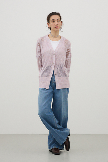 【crie conforto】プレッツェルパターンメッシュカーディガン 詳細画像