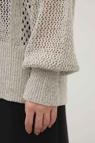 【crie conforto】プレッツェルパターンメッシュカーディガン 詳細画像