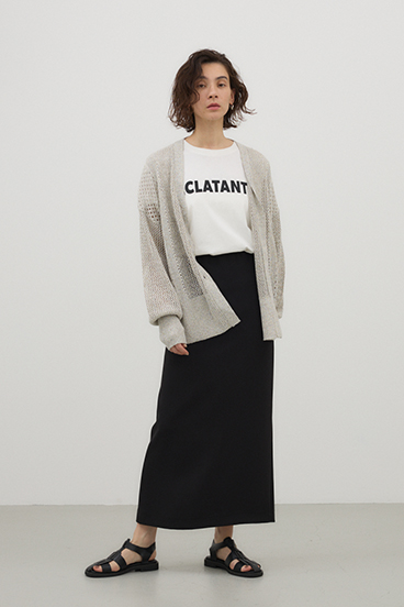 【crie conforto】プレッツェルパターンメッシュカーディガン 詳細画像