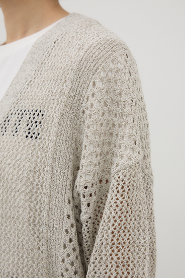 【crie conforto】プレッツェルパターンメッシュカーディガン 詳細画像
