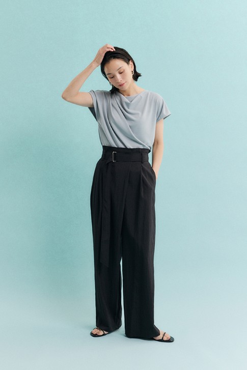 【crie conforto】ドレープネックプルオーバー 詳細画像