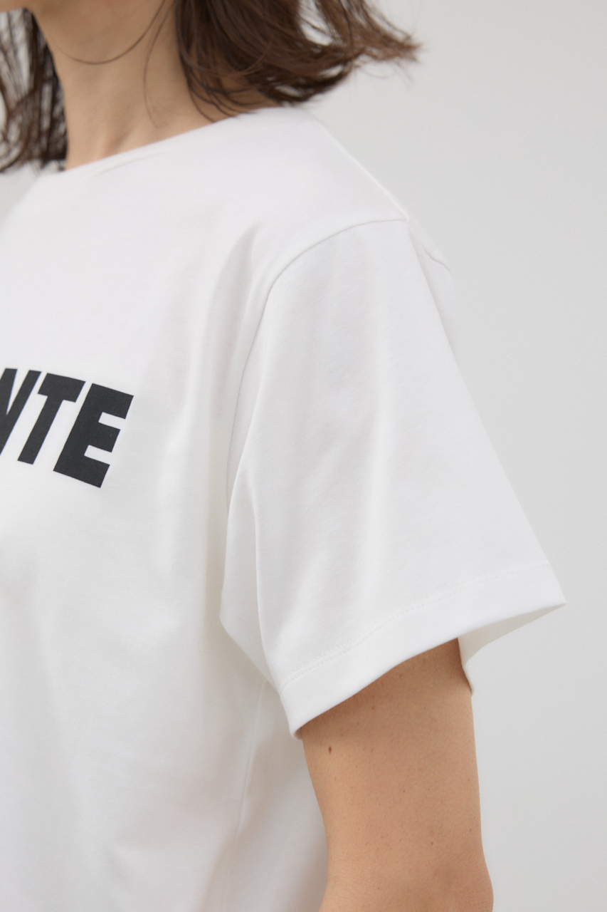 【crie conforto】ボールドロゴTシャツ 詳細画像 O/WHT 9