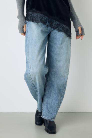 AZUL DENIM クロスベルトバレルデニム