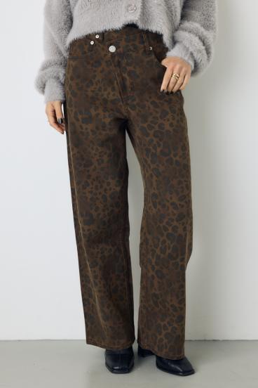 AZUL DENIM レオパードクロスデニム