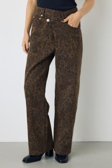 AZUL DENIM レオパードクロスデニム