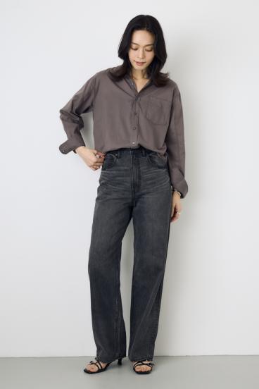 AZUL DENIM ハイウエストワイドデニム 詳細画像