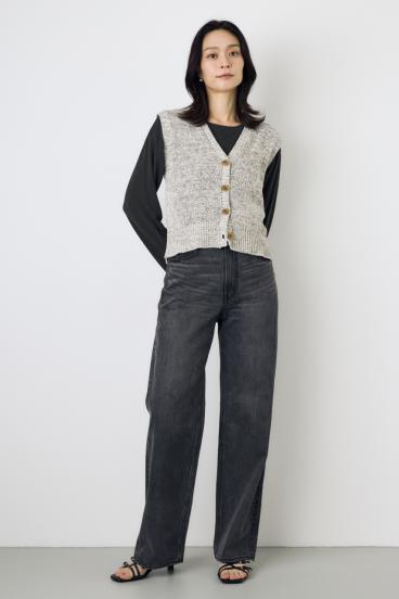 AZUL DENIM ハイウエストワイドデニム 詳細画像