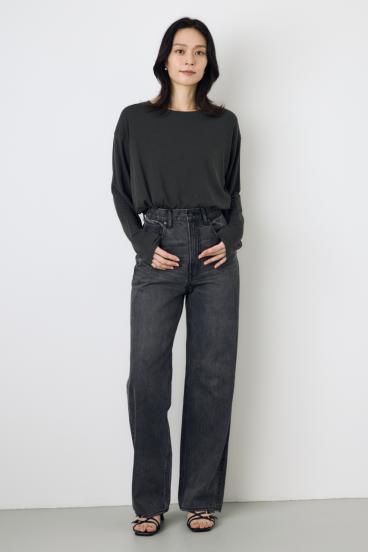 AZUL DENIM ハイウエストワイドデニム 詳細画像