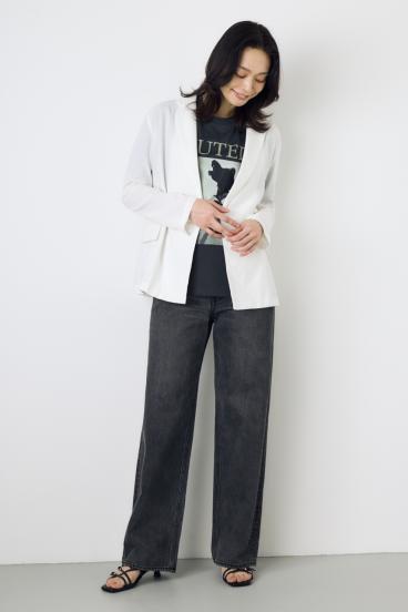 AZUL DENIM ハイウエストワイドデニム 詳細画像