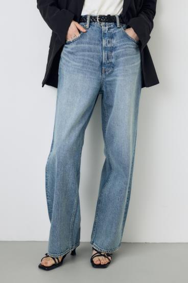 AZUL DENIM ハイウエストワイドデニム