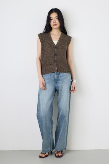 AZUL DENIM ハイウエストワイドデニム 詳細画像