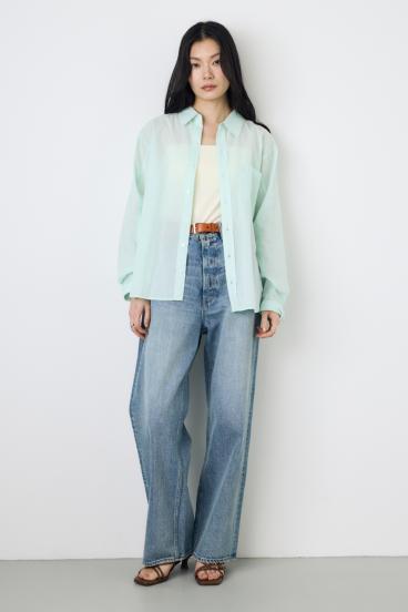 AZUL DENIM ハイウエストワイドデニム 詳細画像