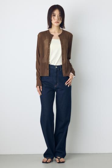 AZUL DENIM ハイウエストワイドデニム 詳細画像