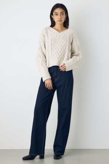 AZUL DENIM ハイウエストワイドデニム 詳細画像