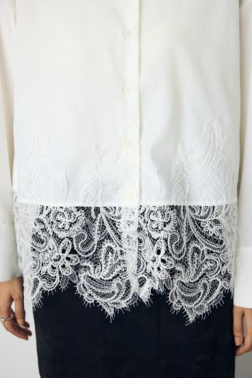 レースドッキングシャツ 詳細画像