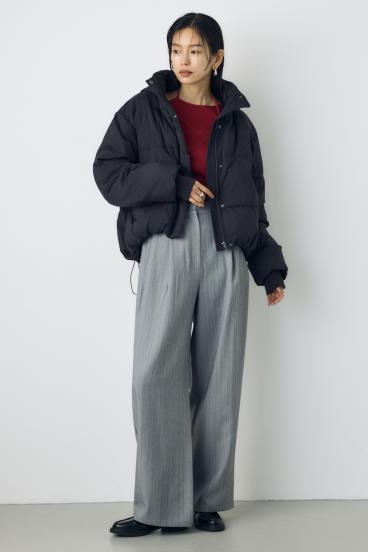 ストライプワンタックバレルワイドパンツ 詳細画像