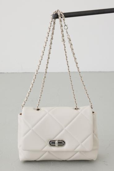 キルティングデザインフラップバッグ 詳細画像