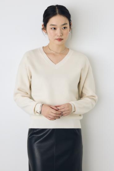【AW先行アイテム】【着丈バリエ】格上げVネックニット