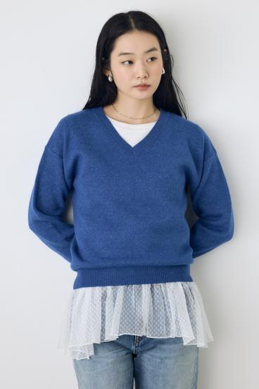 【AW先行アイテム】【着丈バリエ】格上げVネックニット