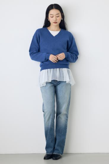 【AW先行アイテム】【着丈バリエ】格上げVネックニット 詳細画像