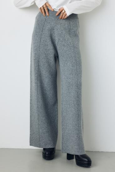 【AW先行アイテム】格上げニットワイドパンツ