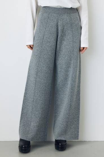 格上げニットワイドパンツ