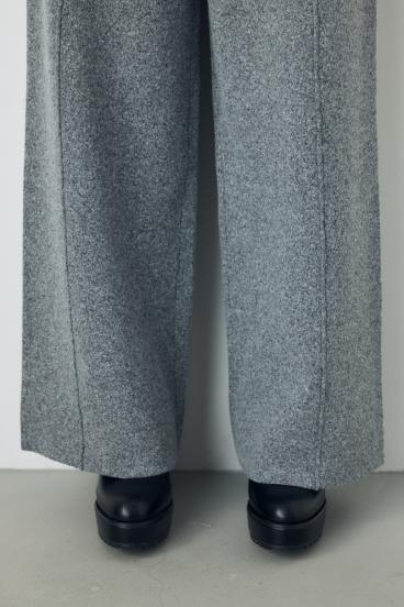 格上げニットワイドパンツ 詳細画像