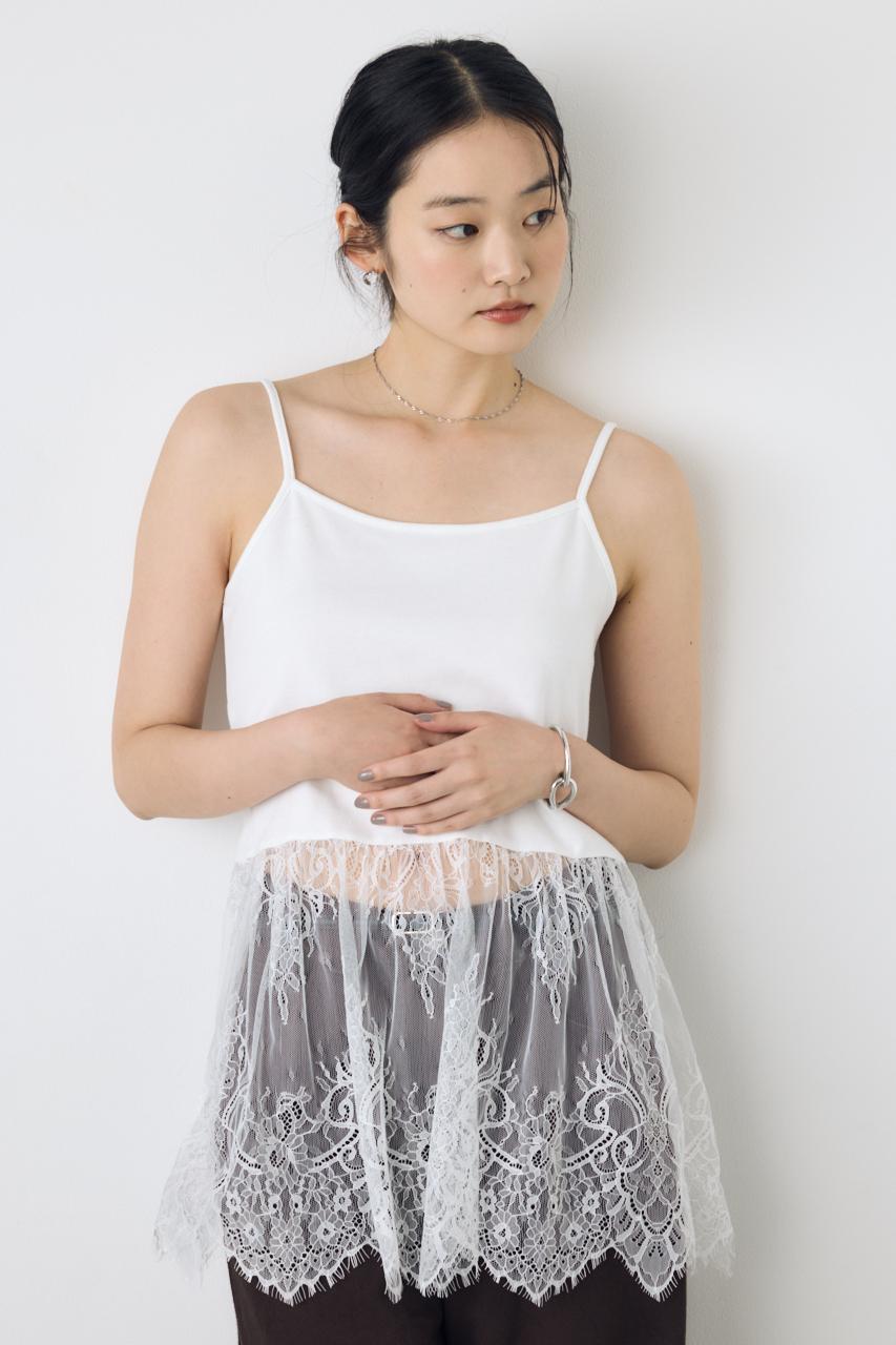 mineral キャミソール レース装飾 インナーレースキャミソール｜WOMEN｜250JAB80-4591｜AZUL BY MOUSSY