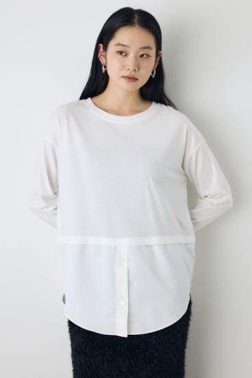 レイヤードライクロングスリーブティー