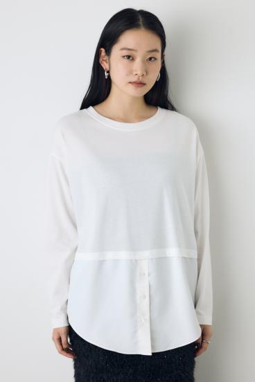 レイヤードライクロングスリーブティー