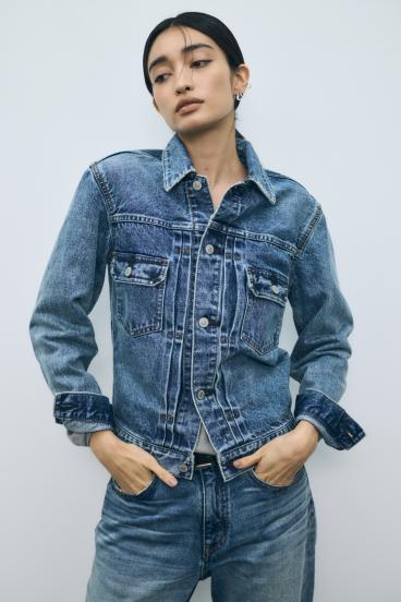 AZUL DENIM タイトフィットデニムジャケット