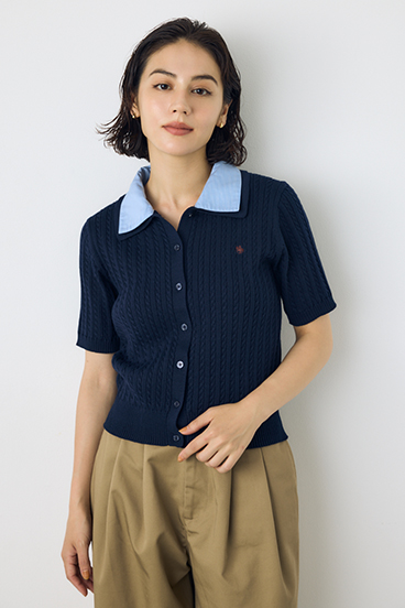 <先行予約>【POLO BCS×AZUL】ダブルカラーニット