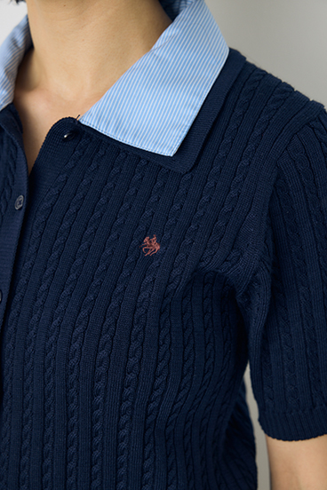<先行予約>【POLO BCS&times;AZUL】ダブルカラーニット 詳細画像