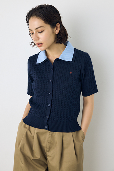 <先行予約>【POLO BCS&times;AZUL】ダブルカラーニット 詳細画像