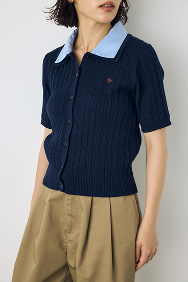 <先行予約>【POLO BCS&times;AZUL】ダブルカラーニット 詳細画像