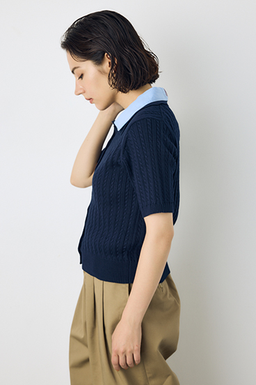 <先行予約>【POLO BCS&times;AZUL】ダブルカラーニット 詳細画像