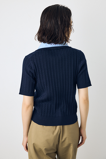 <先行予約>【POLO BCS&times;AZUL】ダブルカラーニット 詳細画像