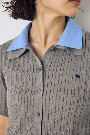 <先行予約>【POLO BCS&times;AZUL】ダブルカラーニット 詳細画像