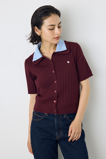 <先行予約>【POLO BCS×AZUL】ダブルカラーニット