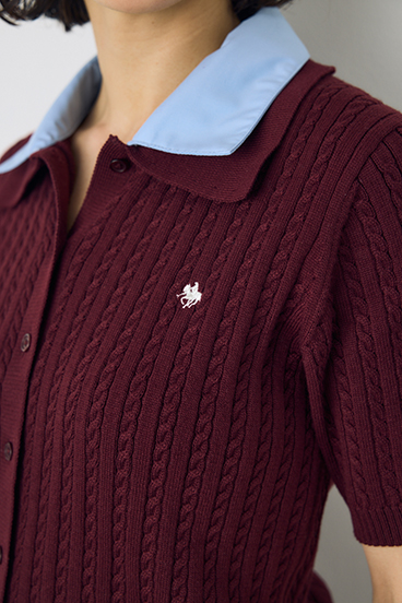 <先行予約>【POLO BCS&times;AZUL】ダブルカラーニット 詳細画像