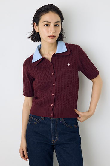 <先行予約>【POLO BCS&times;AZUL】ダブルカラーニット 詳細画像