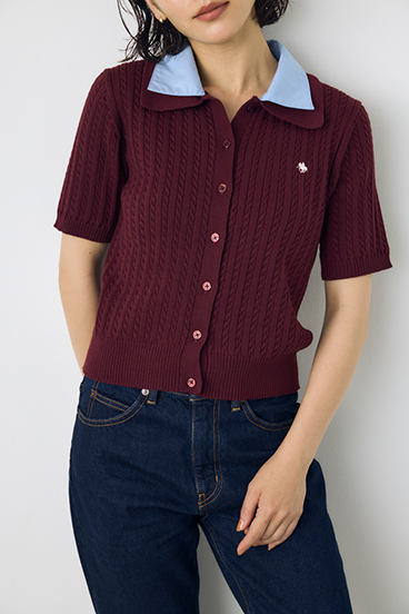 <先行予約>【POLO BCS&times;AZUL】ダブルカラーニット 詳細画像