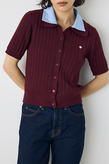 <先行予約>【POLO BCS&times;AZUL】ダブルカラーニット 詳細画像
