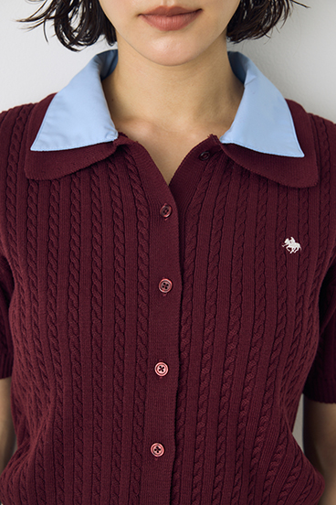 <先行予約>【POLO BCS&times;AZUL】ダブルカラーニット 詳細画像