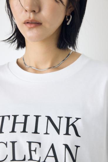 ドロップショルダーロゴ5分袖Tシャツ 詳細画像