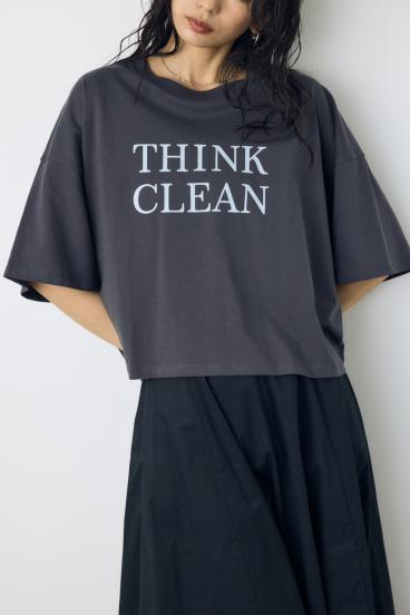 ドロップショルダーロゴ5分袖Tシャツ 詳細画像