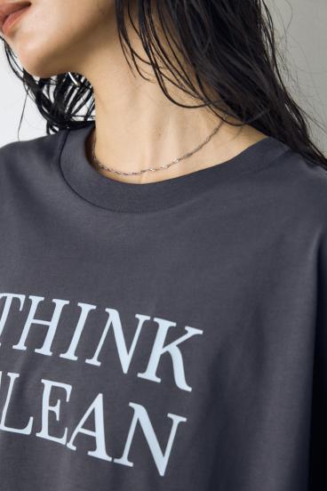 ドロップショルダーロゴ5分袖Tシャツ 詳細画像