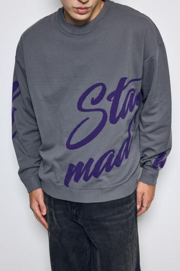 リバーシブル総柄グラフィックニット